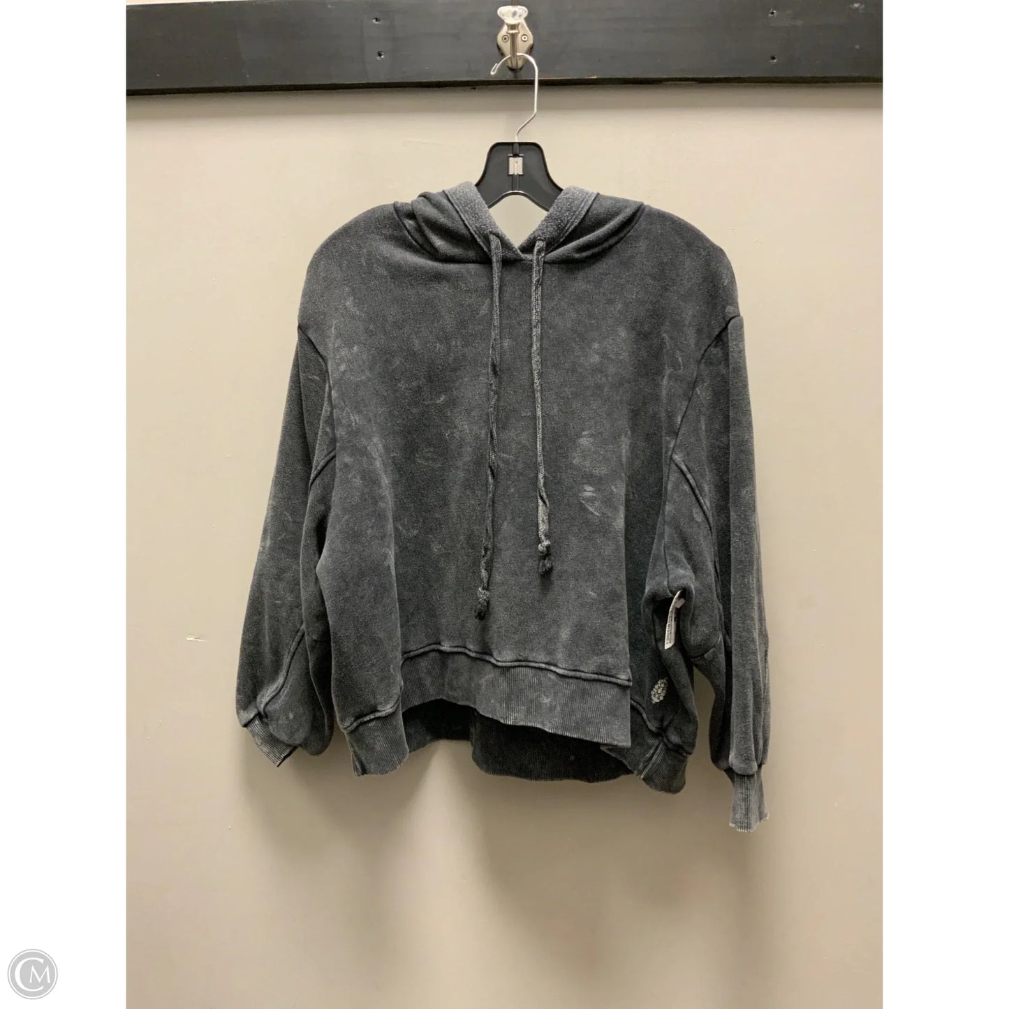 Sweatshirt Hoodie By Free People In Black, Size: S