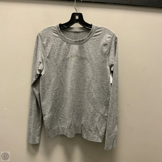 Athletic Top Long Sleeve Crewneck By Lululemon In Grey, Size: S