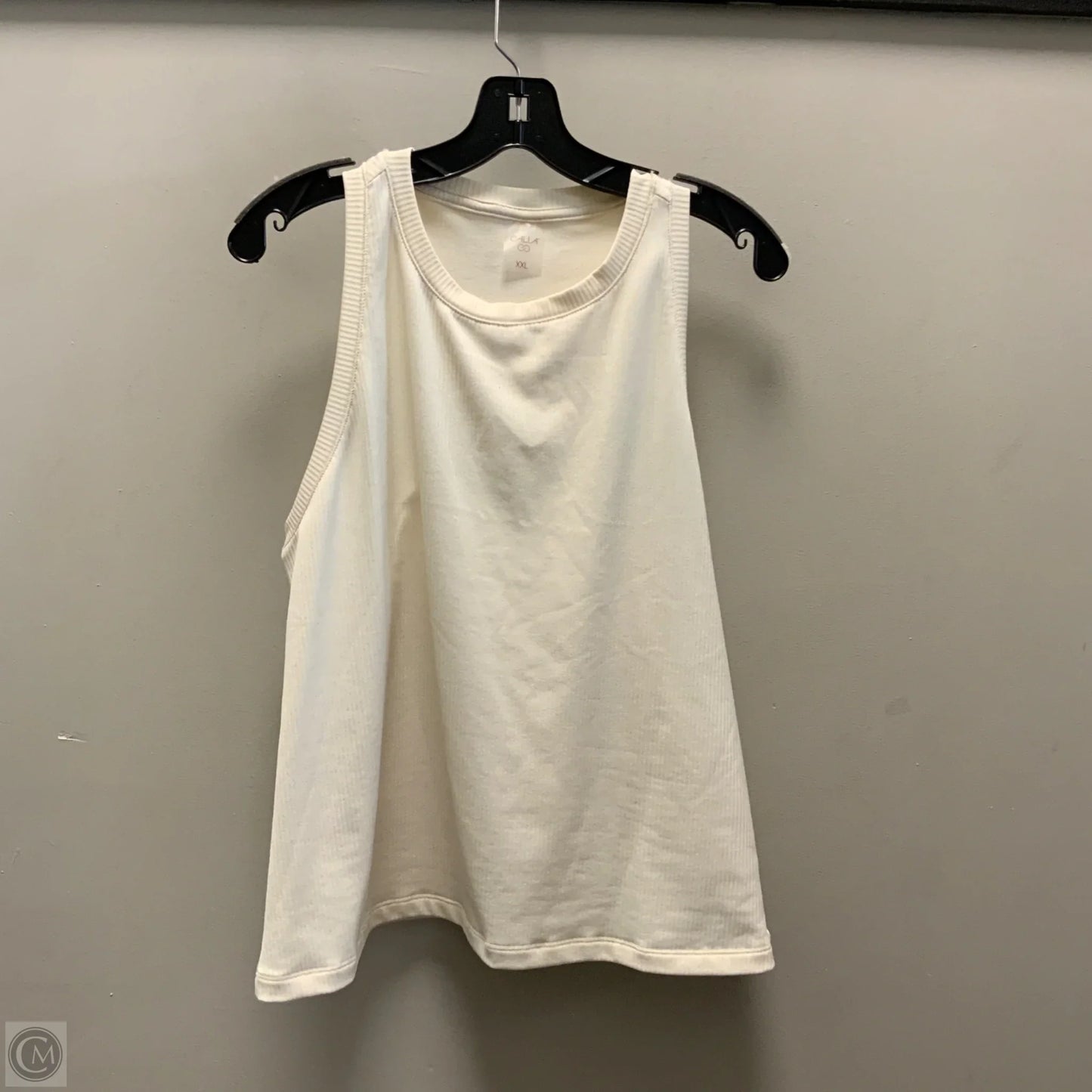 Athletic Tank Top By Calia In Cream, Size: Xxl
