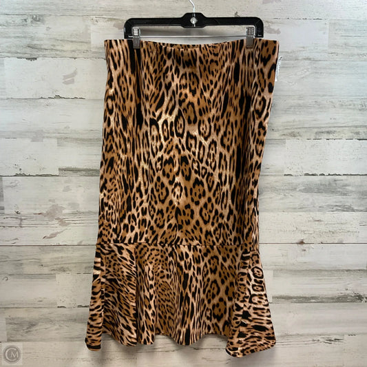 Skirt Midi By MESSINI In Animal Print, Size: Xl