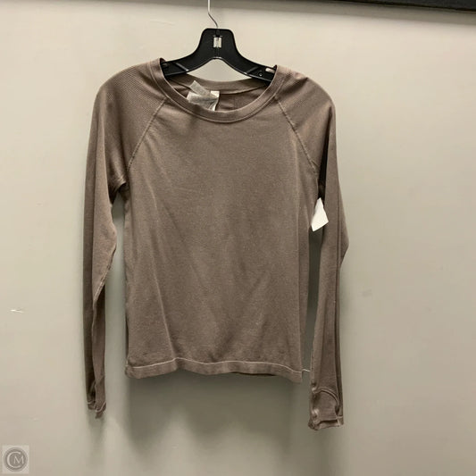 Athletic Top Long Sleeve Crewneck By Athleta In Brown, Size: M