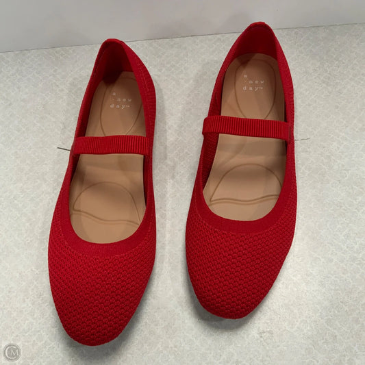 Shoes Flats By A New Day In Red, Size: 8.5