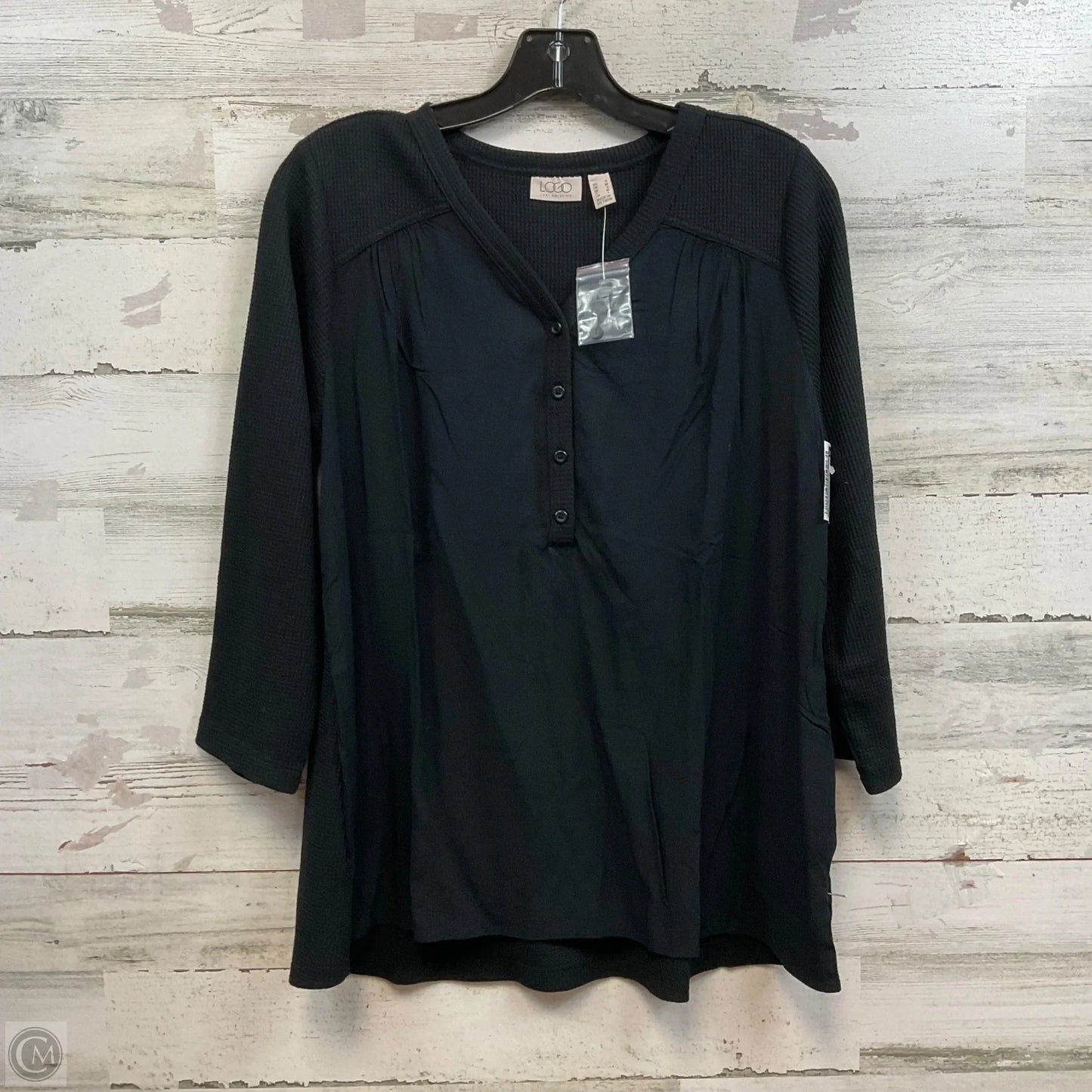 Top Long Sleeve By Logo In Black, Size: S