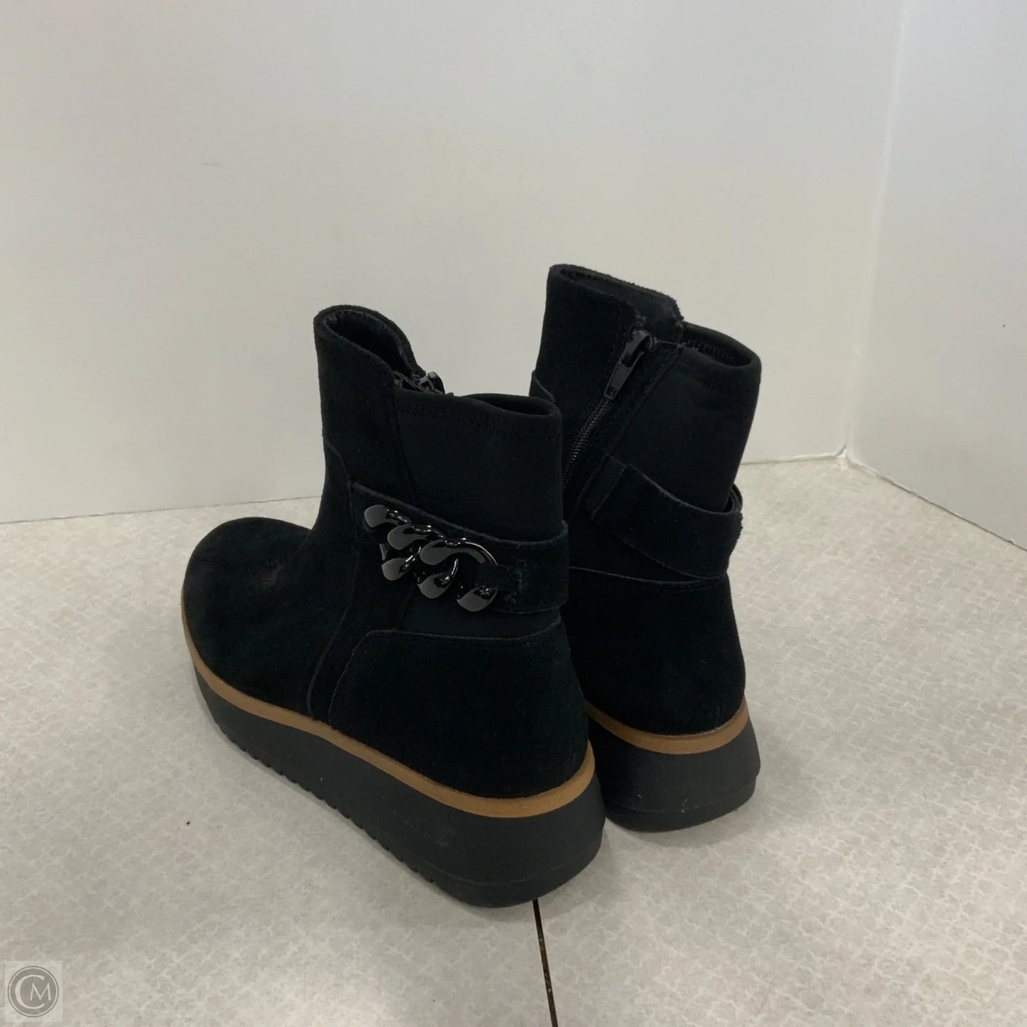 Boots Ankle Flats By Clarks In Black, Size: 8.5