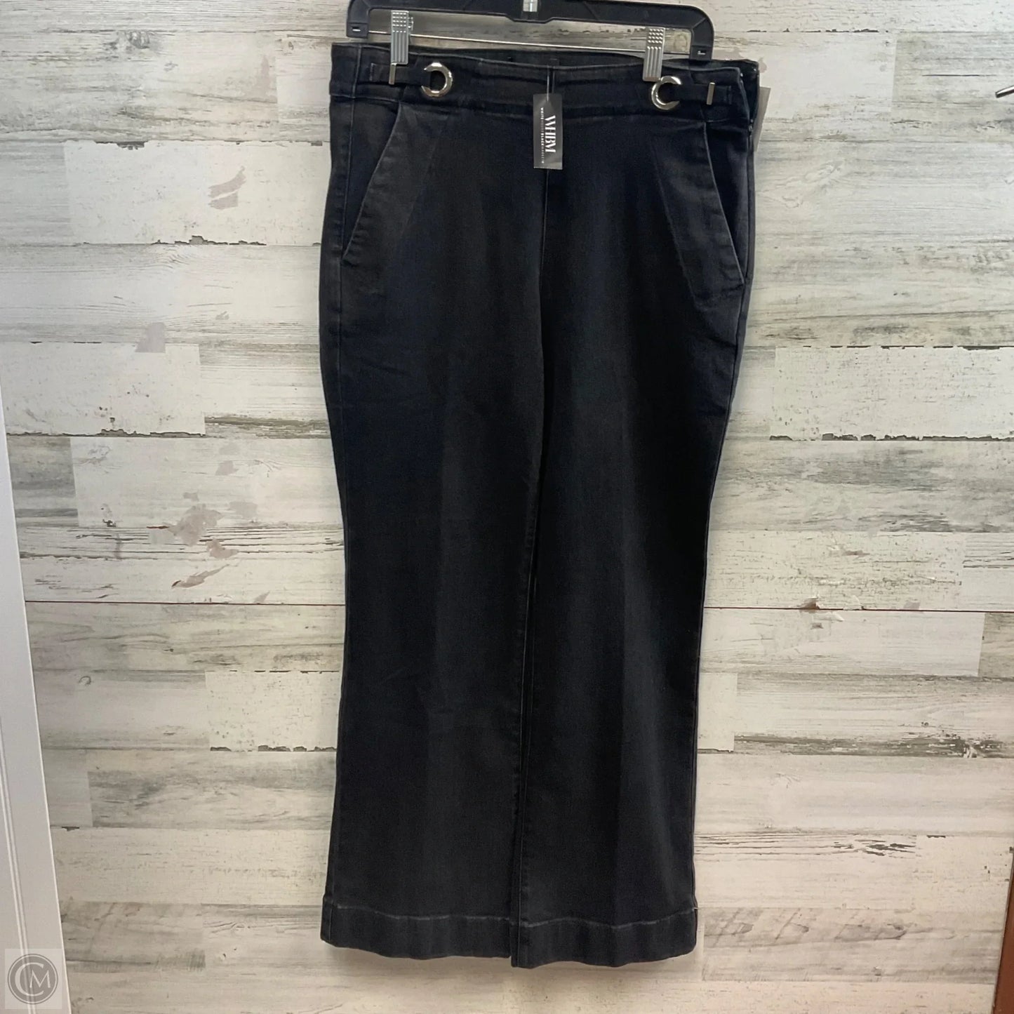 Pants Wide Leg By White House Black Market In Black Denim, Size: 8
