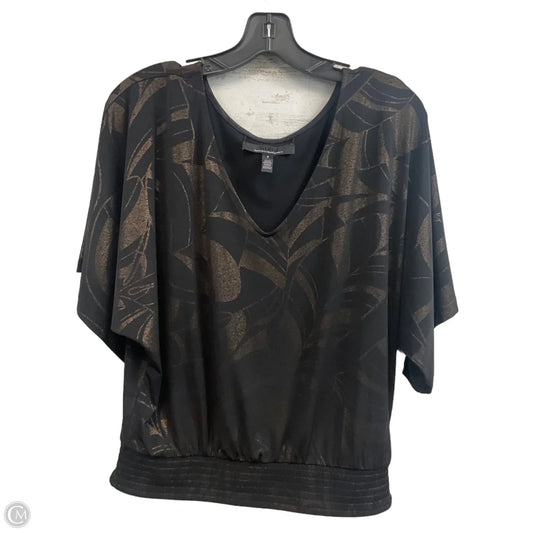 Blouse Short Sleeve By White House Black Market In Brown, Size: S
