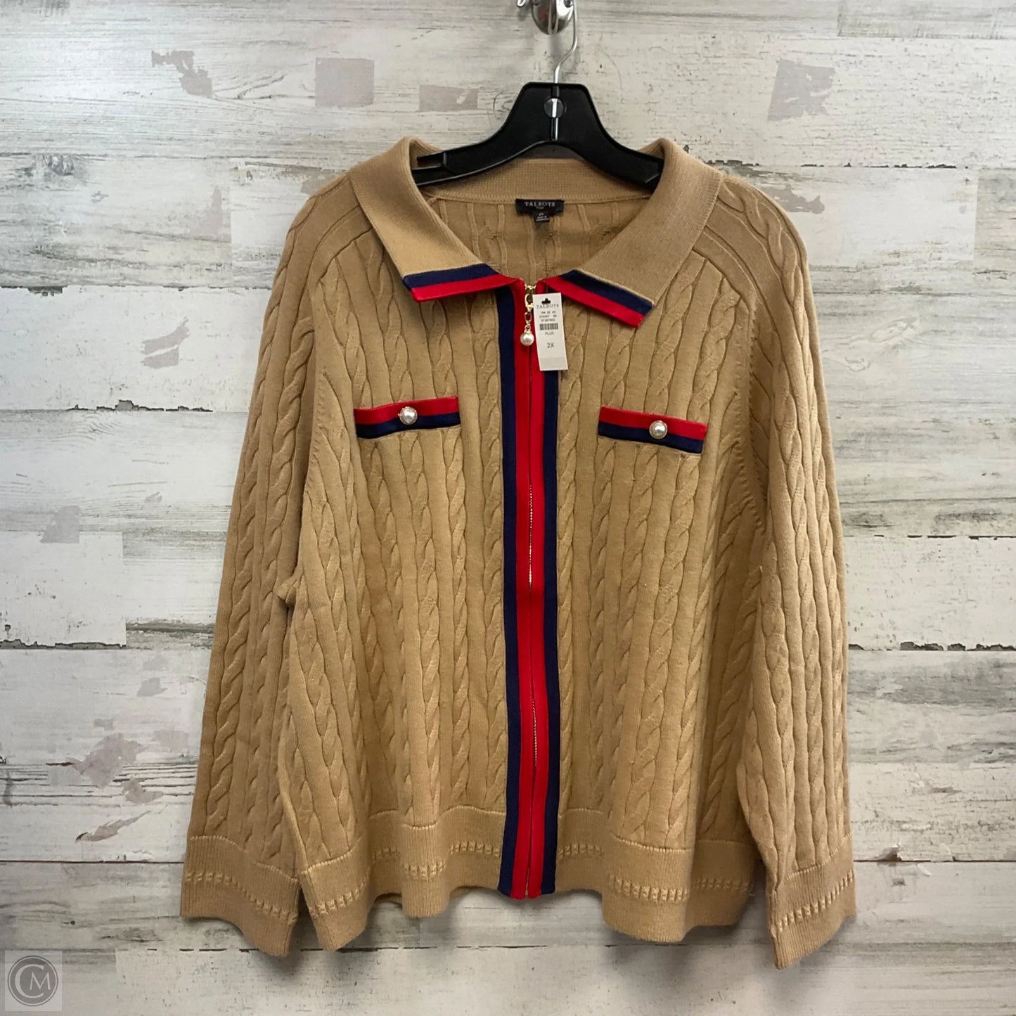 Sweater By Talbots In Brown, Size: 2x