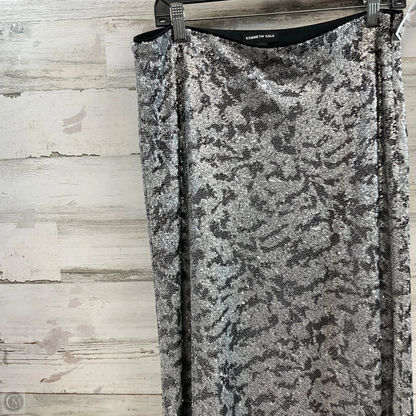 Skirt Maxi By Kenneth Cole In Silver, Size: 14