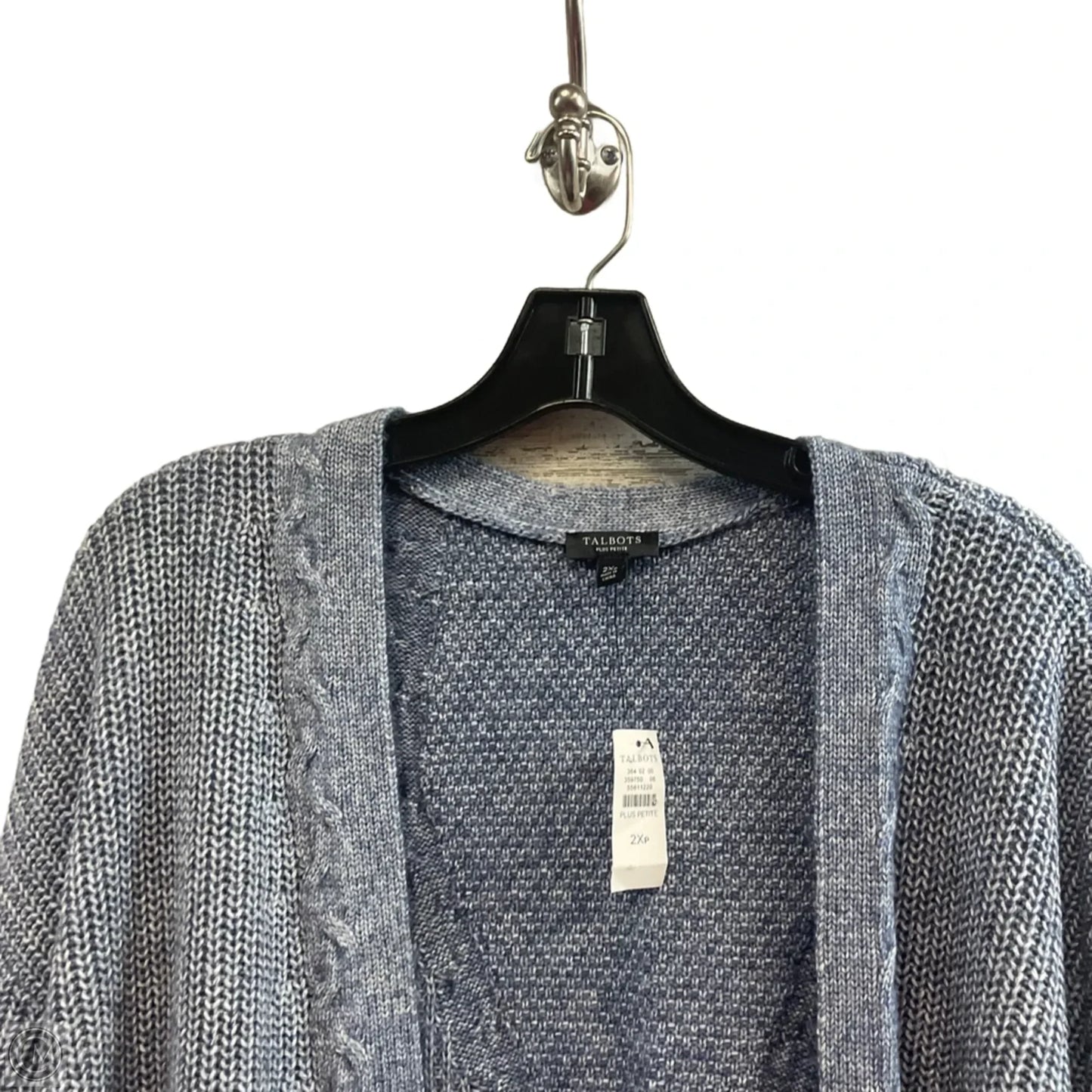Sweater Cardigan By Talbots In Blue, Size: 2x