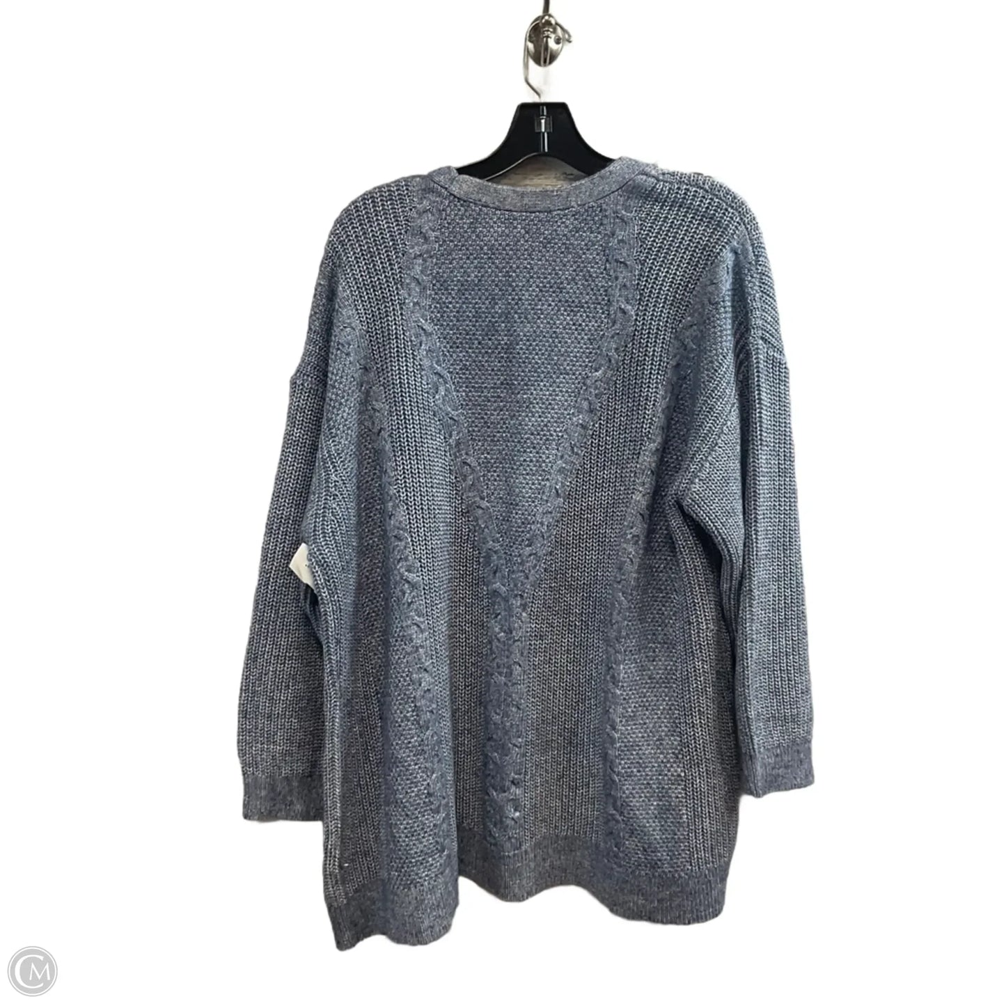 Sweater Cardigan By Talbots In Blue, Size: 2x