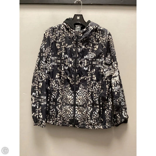 Jacket Windbreaker By New Balance In Grey, Size: L