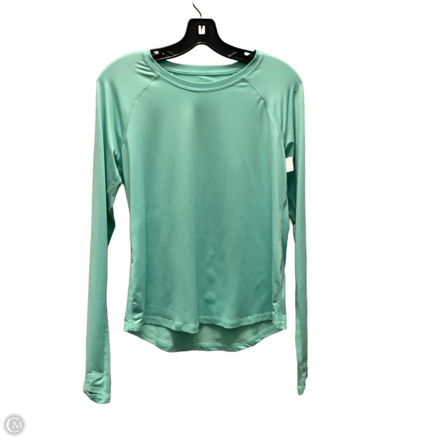 Athletic Top Long Sleeve Crewneck By Tek Gear In Green, Size: S