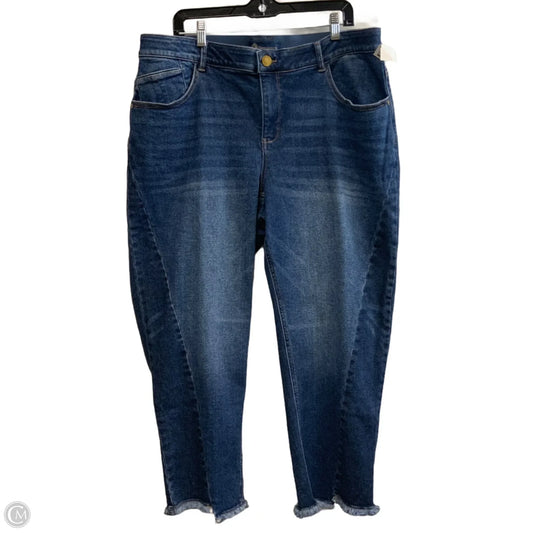 Jeans Cropped By Democracy In Blue Denim, Size: 18
