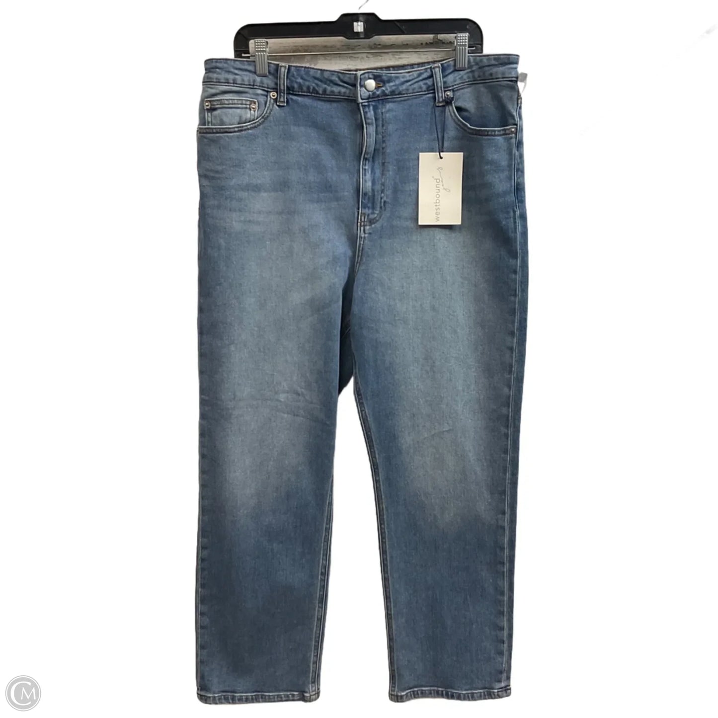Jeans Straight By West Bound In Blue Denim, Size: 18