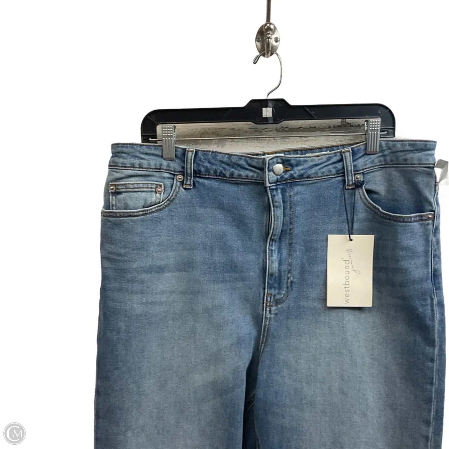 Jeans Straight By West Bound In Blue Denim, Size: 18