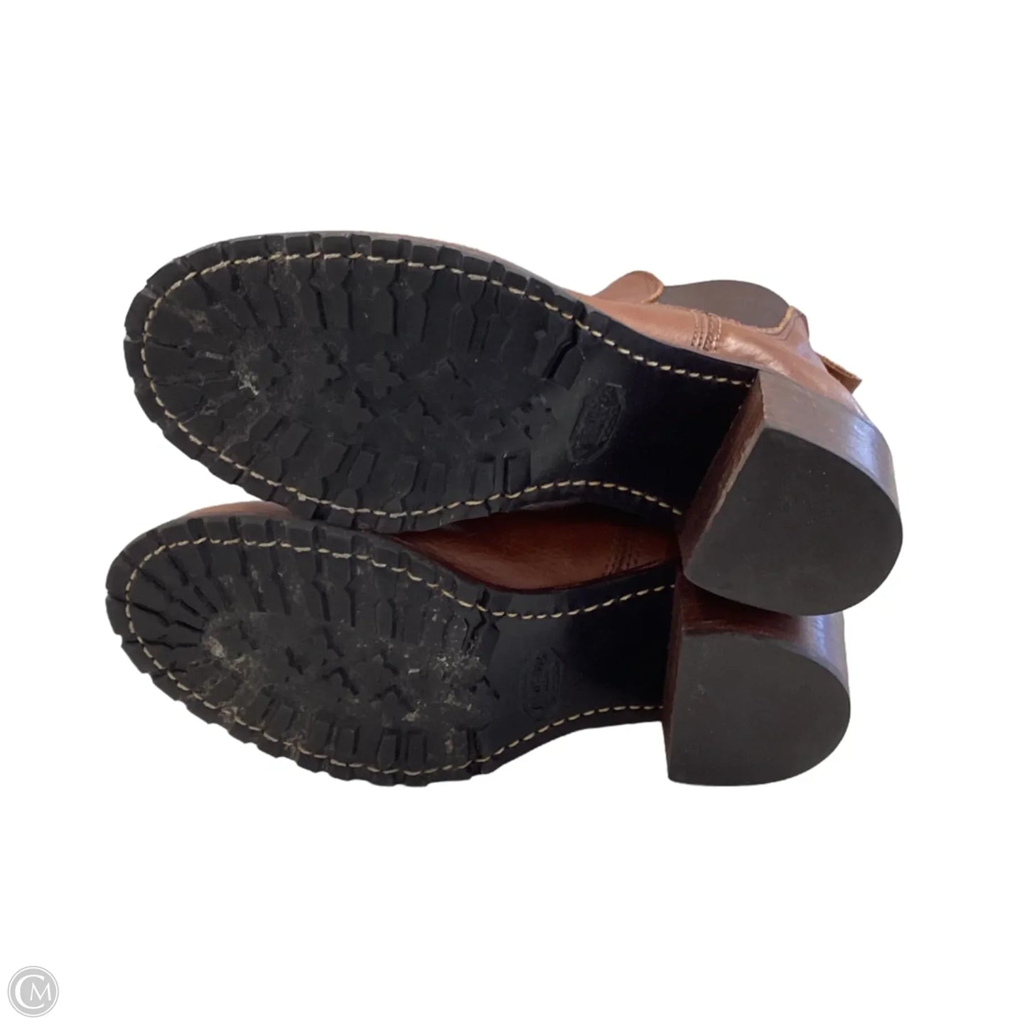 Boots Ankle Heels By Frye In Brown, Size: 9