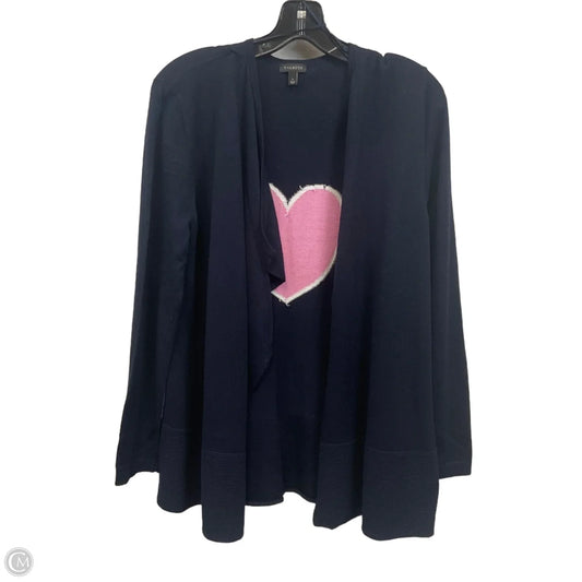 Sweater Cardigan By Talbots In Blue, Size: L