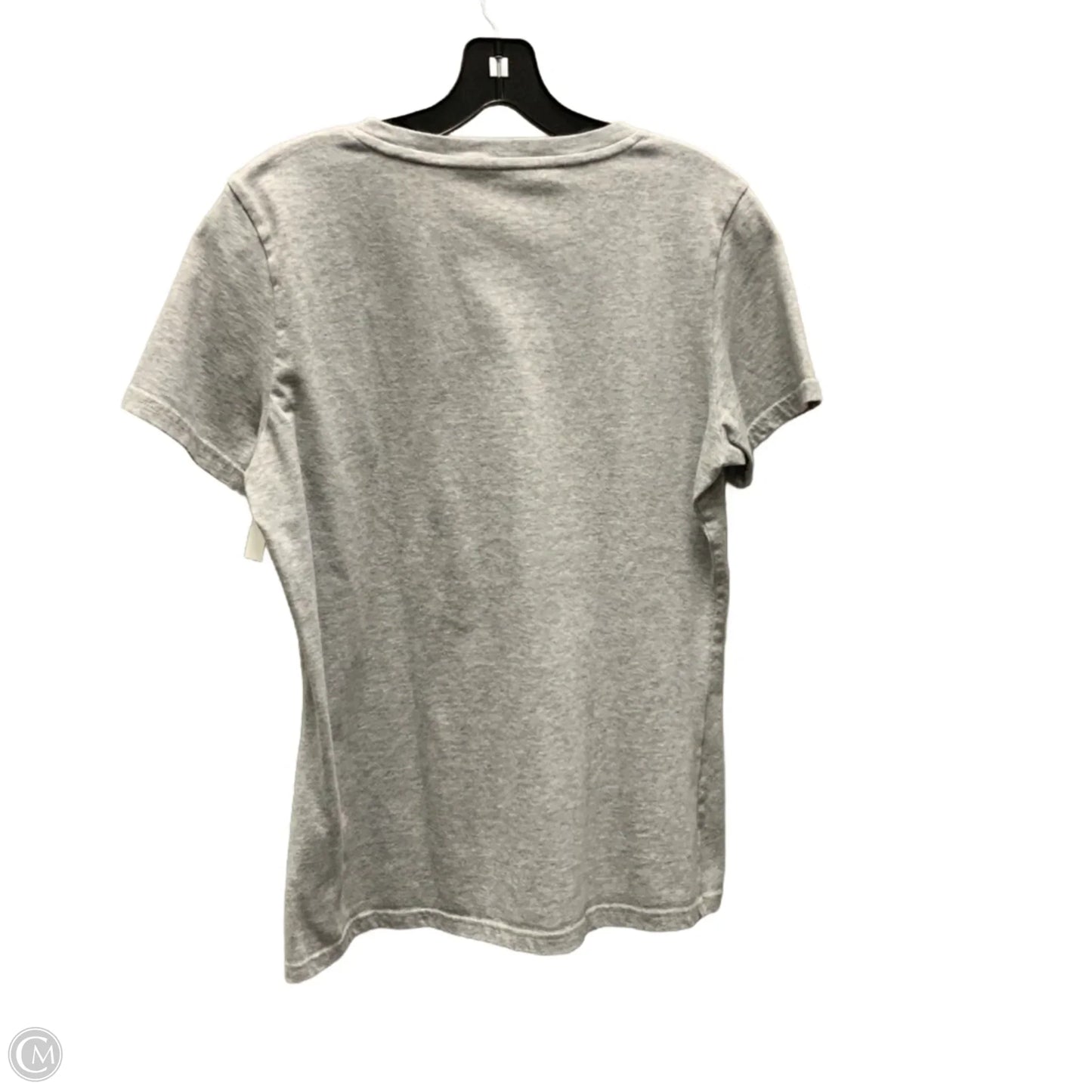 Athletic Top Short Sleeve By Adidas In Grey, Size: L