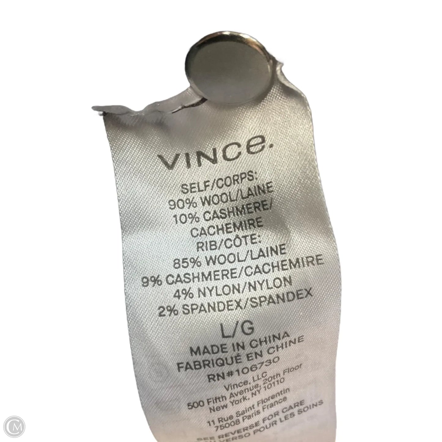 Sweater By Vince In Grey, Size: L