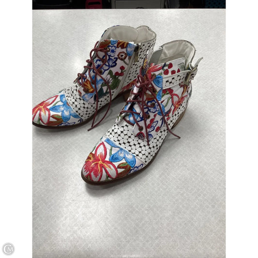 Boots Ankle Heels By socofy In White, Size: 10
