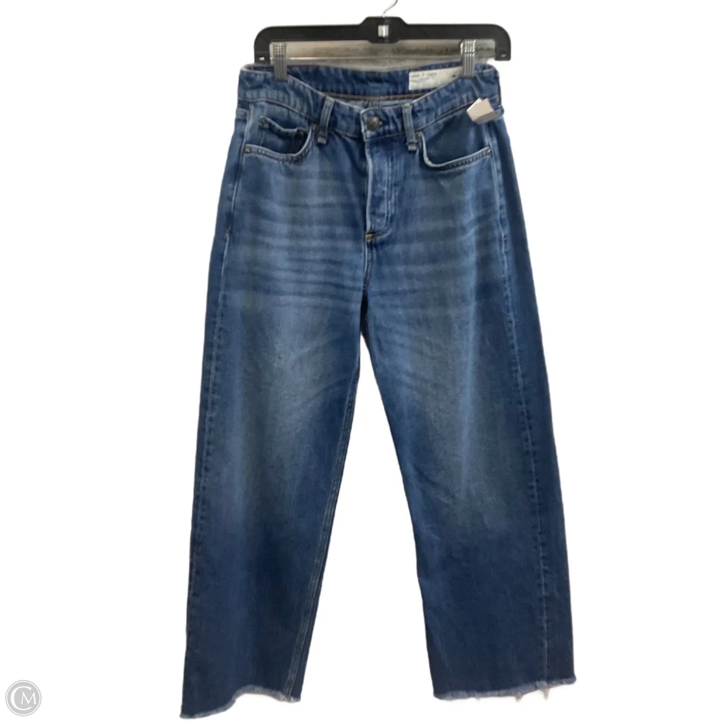 Jeans Wide Leg By Rag And Bone In Blue Denim, Size: 2