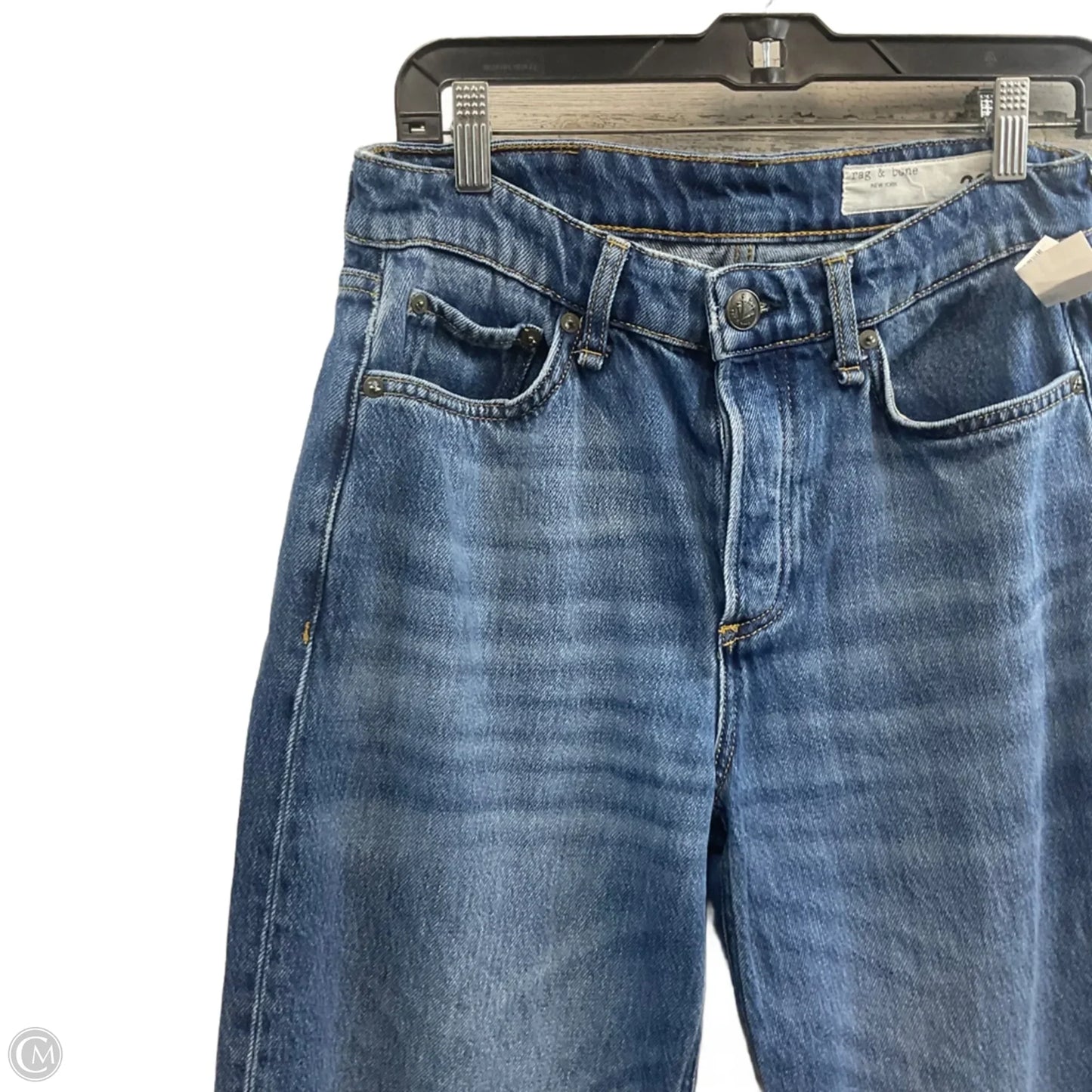 Jeans Wide Leg By Rag And Bone In Blue Denim, Size: 2