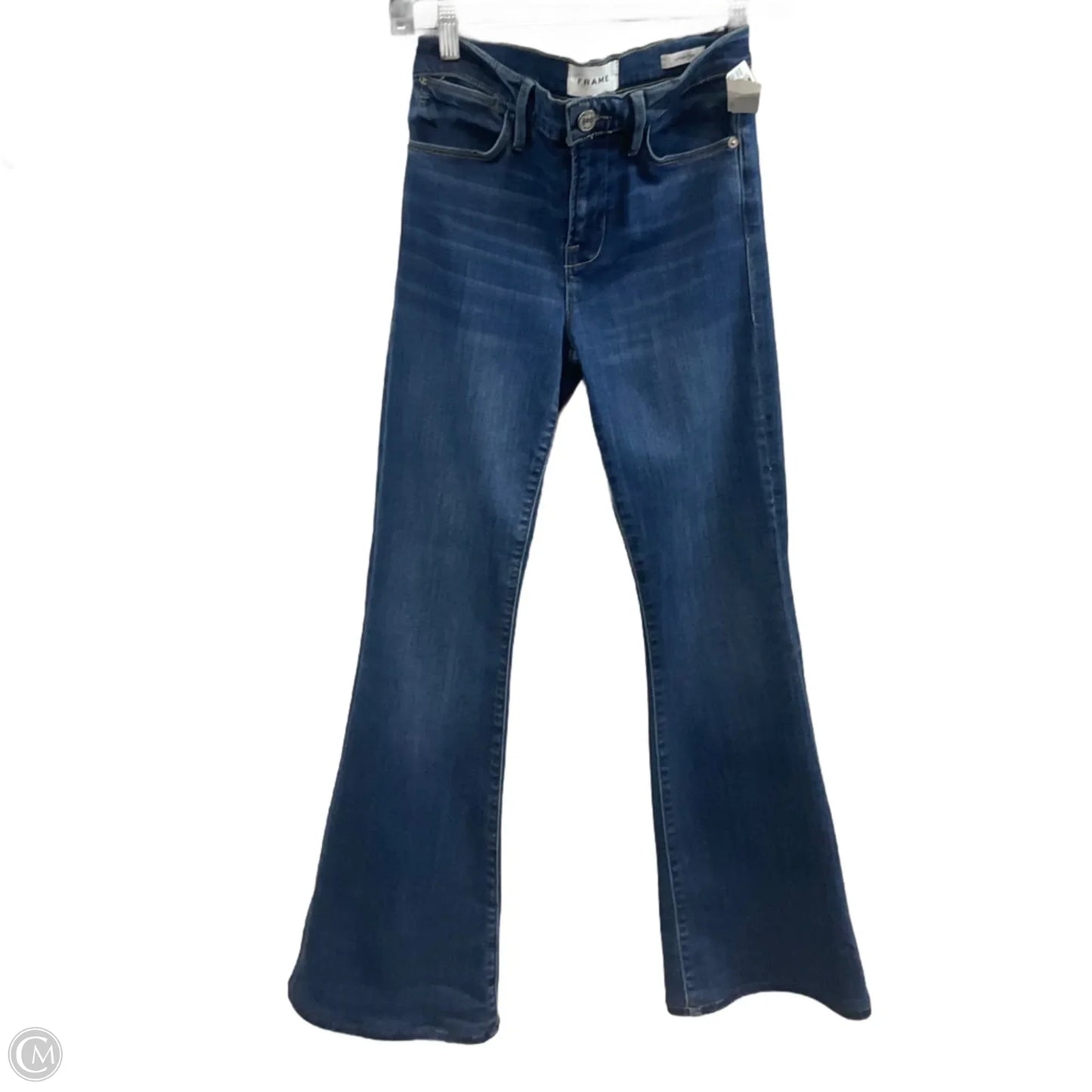 Jeans Flared By Frame In Blue Denim, Size: 2