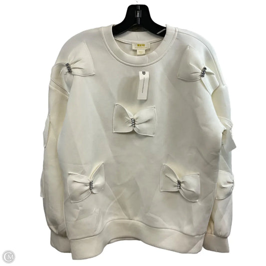 Sweatshirt Crewneck By Maeve In Cream, Size: S