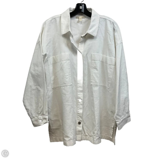 Top Long Sleeve By Eileen Fisher In White, Size: L
