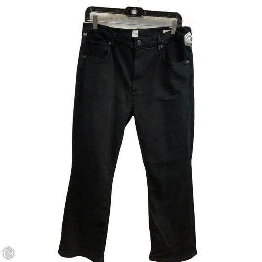 Jeans Wide Leg By Citizens Of Humanity In Black Denim, Size: 14