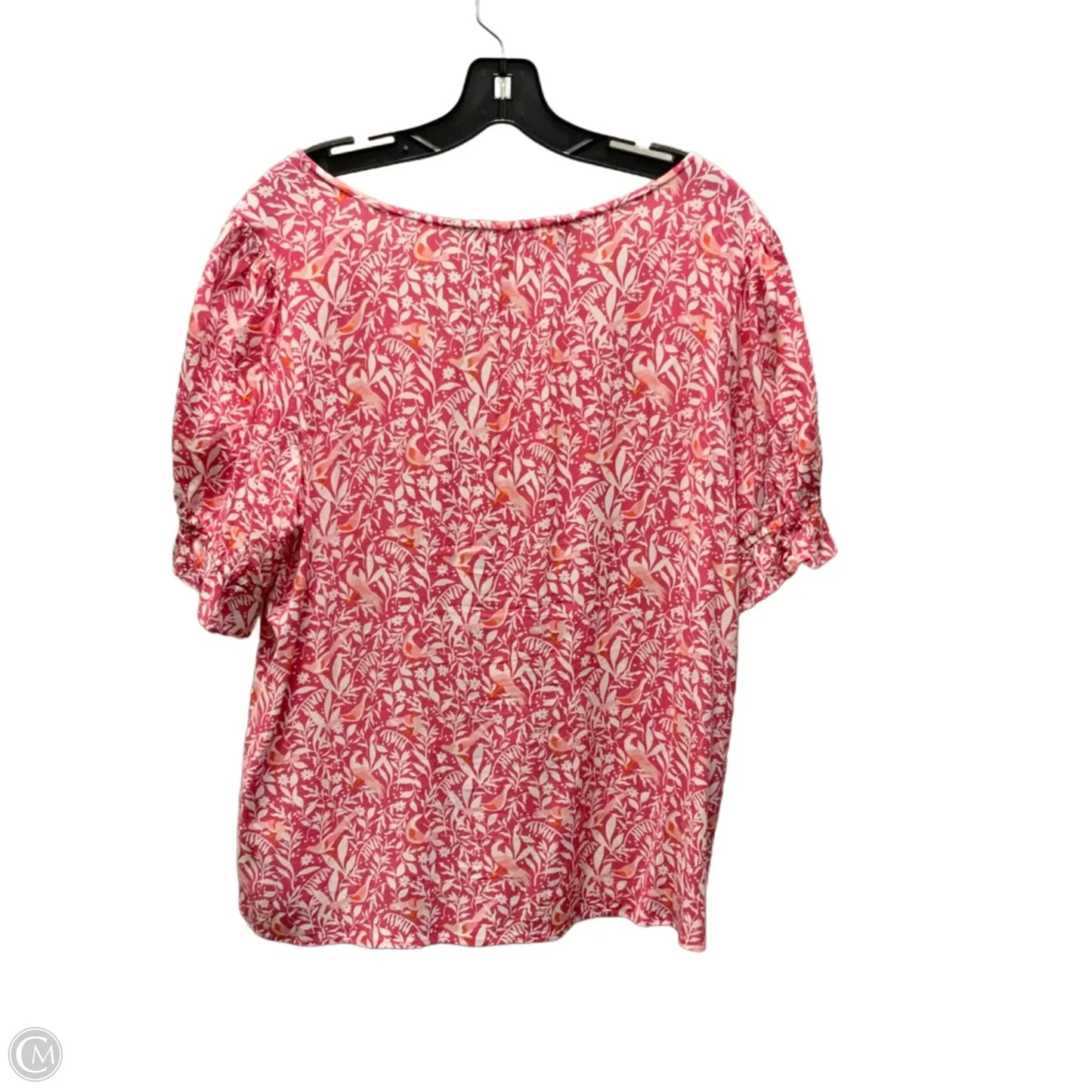 Top Short Sleeve By Loft In Pink, Size: L