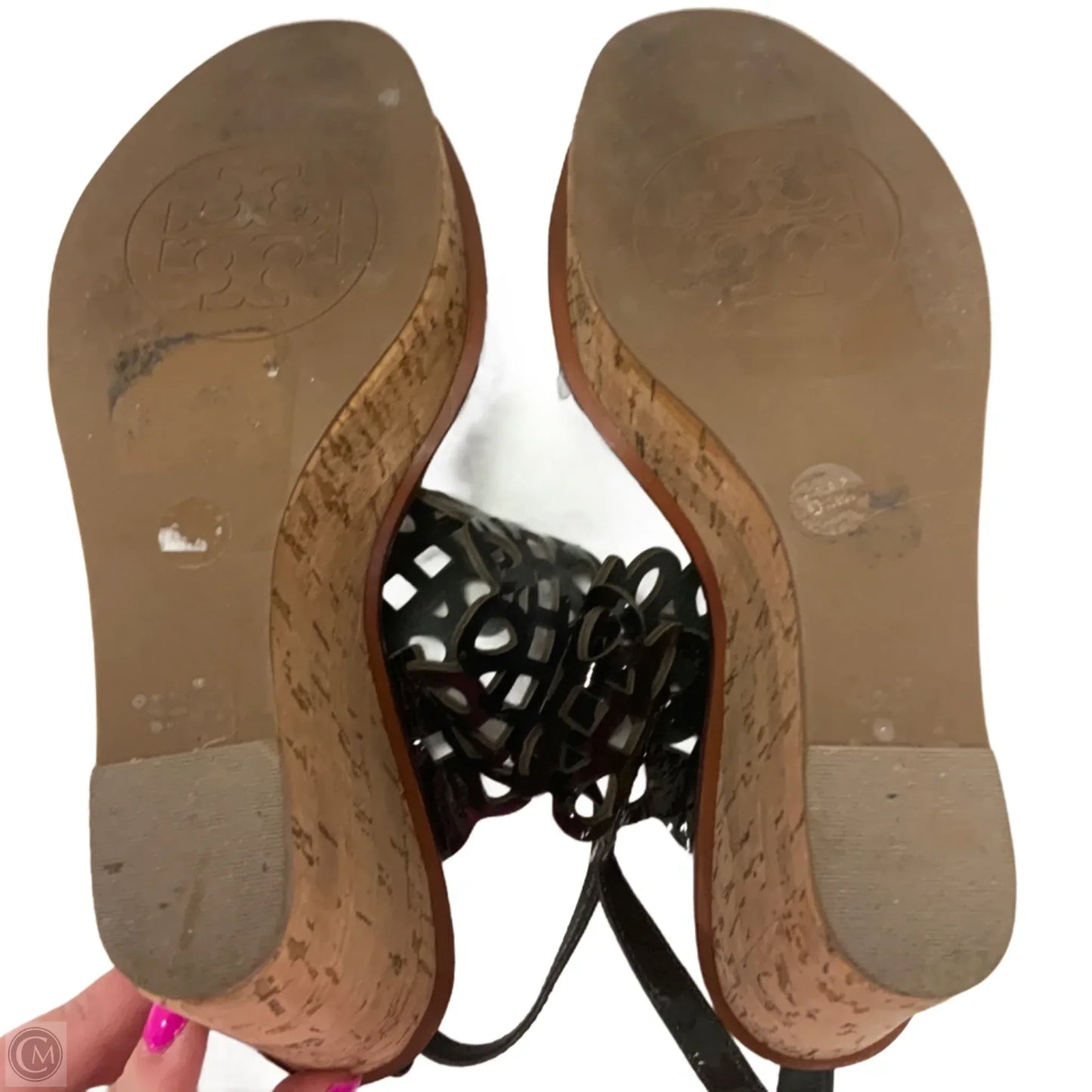 Sandals Designer By Tory Burch In Black, Size: 7