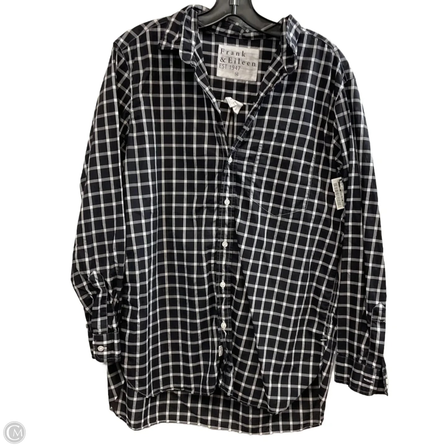 Blouse Long Sleeve By Frank And Eileen In Blue, Size: M