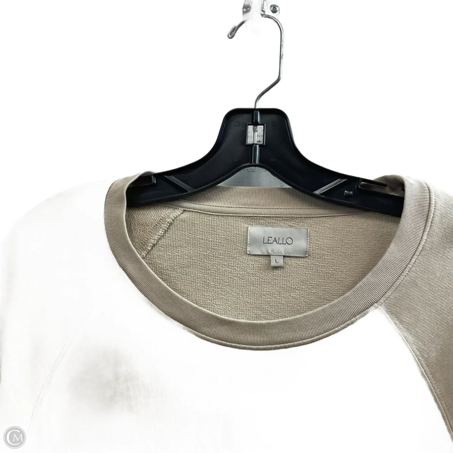 Sweatshirt Crewneck By LEALLO In Tan, Size: L
