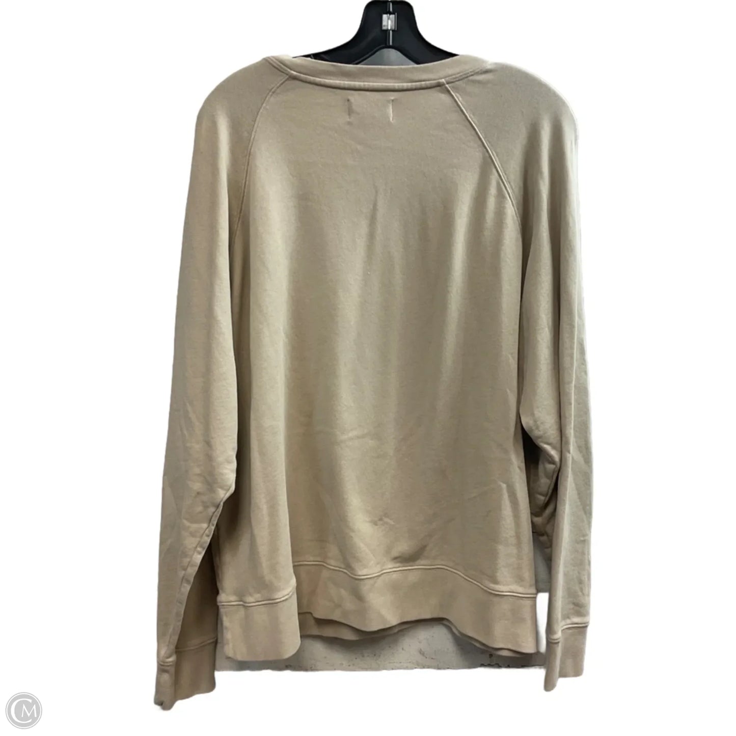 Sweatshirt Crewneck By LEALLO In Tan, Size: L
