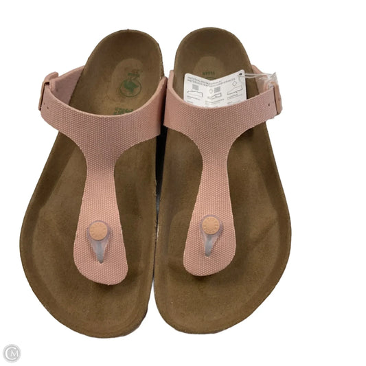 Sandals Flats By Birkenstock In Peach, Size: 8