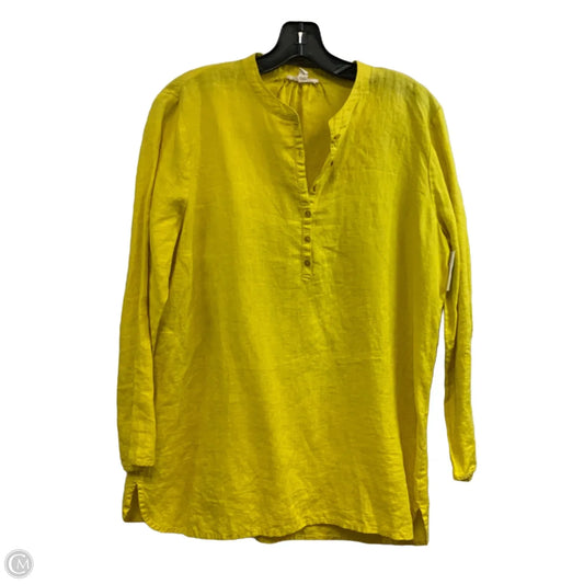 Top Long Sleeve By Eileen Fisher In Gold, Size: S
