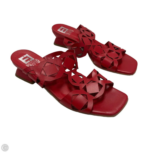 Sandals Heels Block By EMANUELE CRASTO In Red, Size: 10