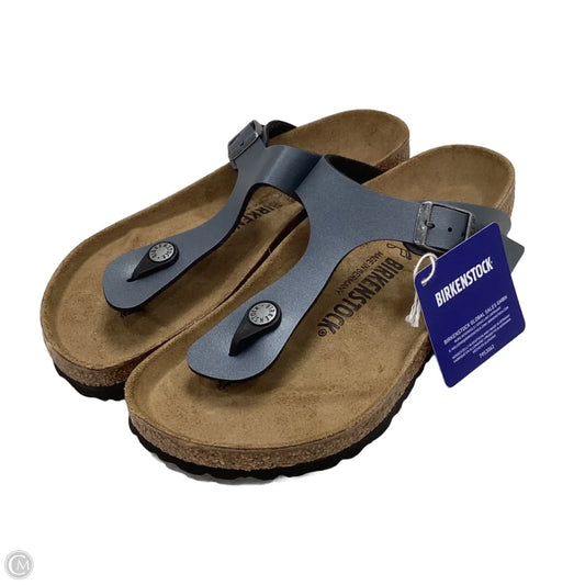 Sandals Flats By Birkenstock In Grey, Size: 6