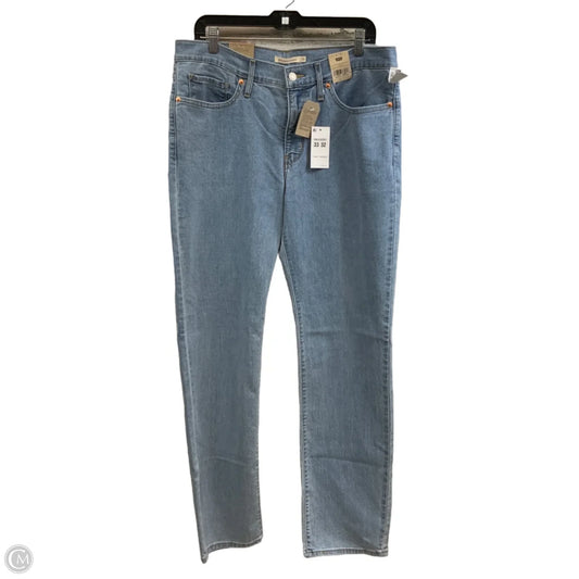 Jeans Straight By Levis In Blue Denim, Size: 16