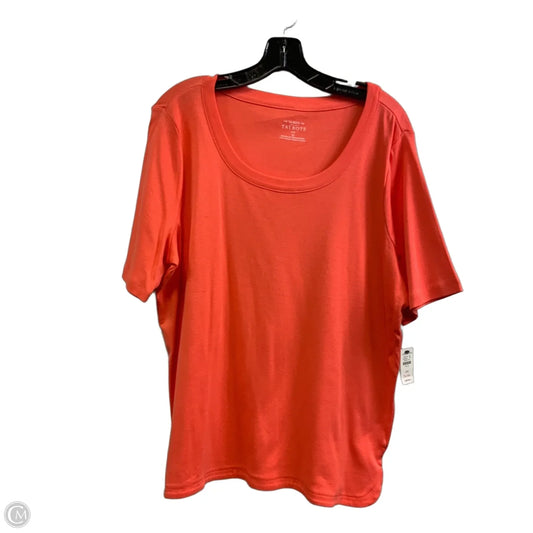 Top Short Sleeve By Talbots In Orange, Size: 2x