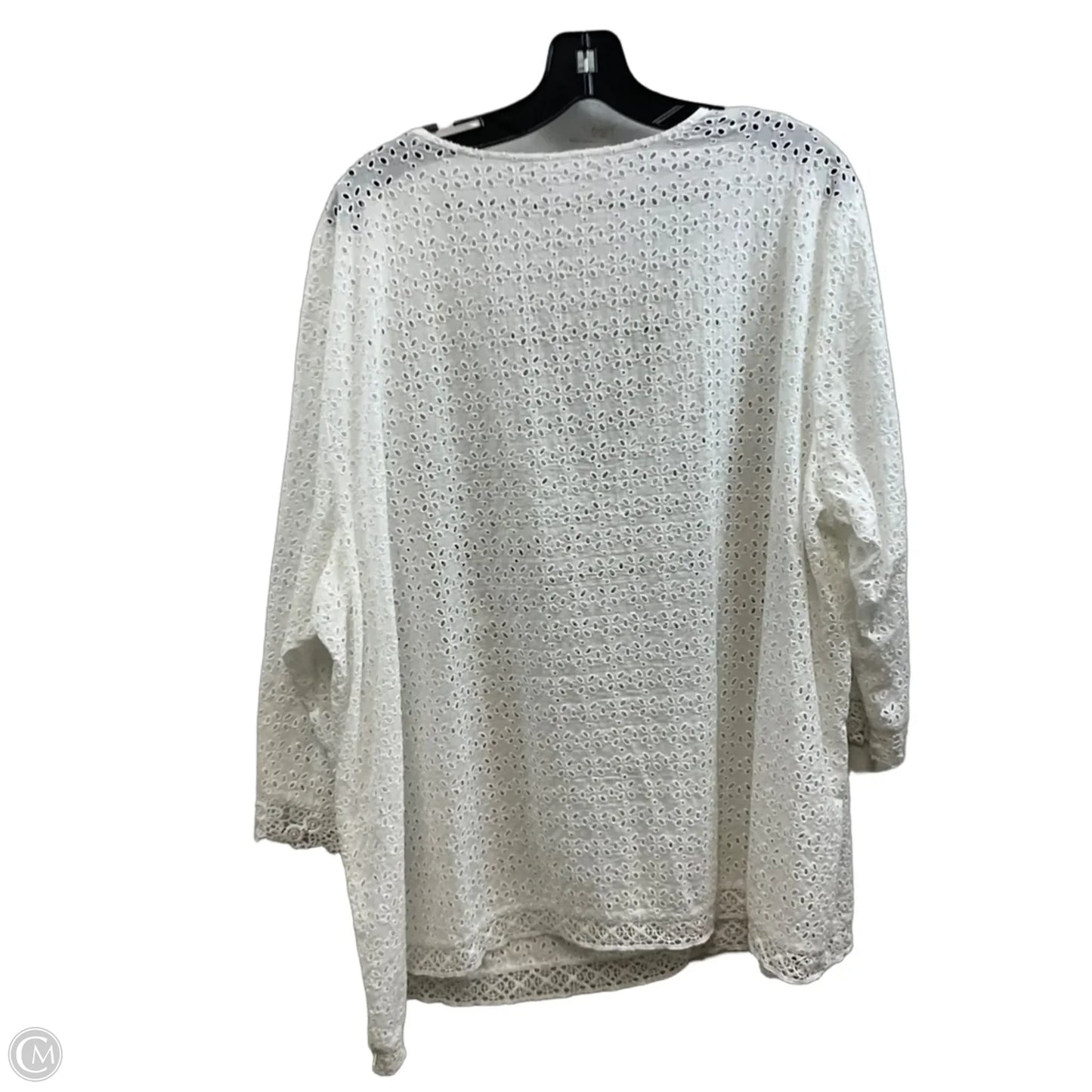 Top Long Sleeve By J. Jill In White, Size: 2x