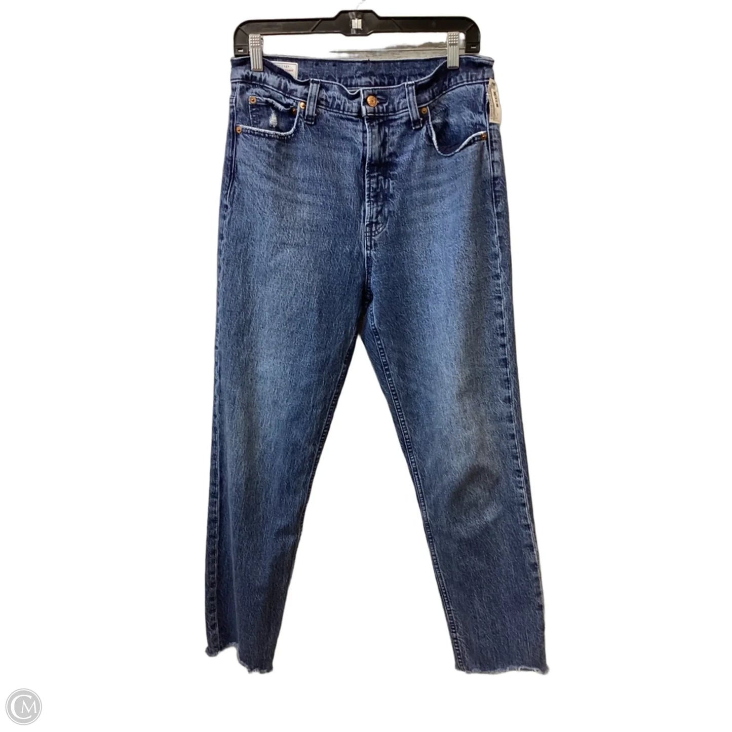 Jeans Straight By Gap In Blue Denim, Size: 12