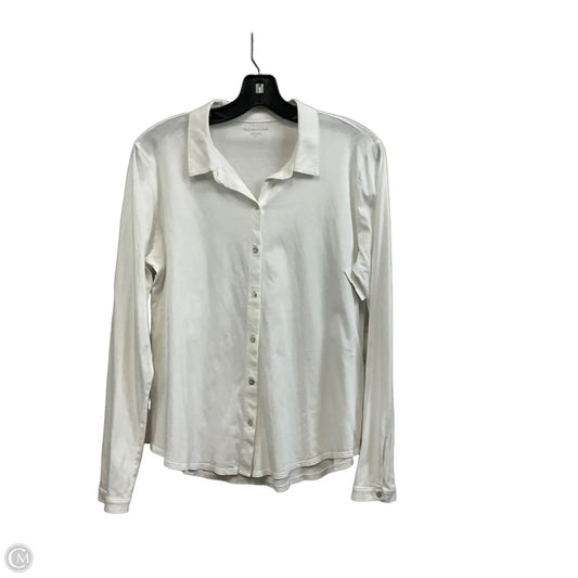 Top Long Sleeve By Eileen Fisher In White, Size: S