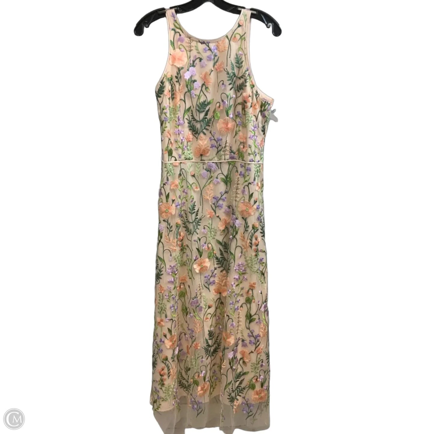 Dress Party Midi By Maggy London In Peach, Size: L