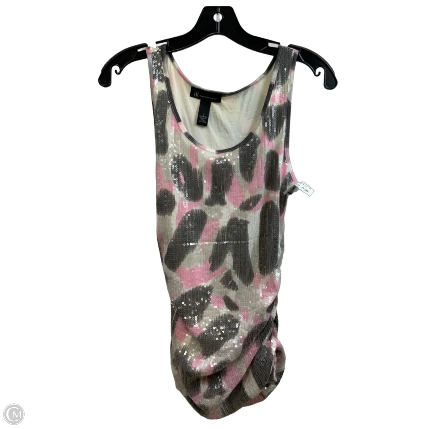 Top Sleeveless By Inc In Grey & Pink, Size: S