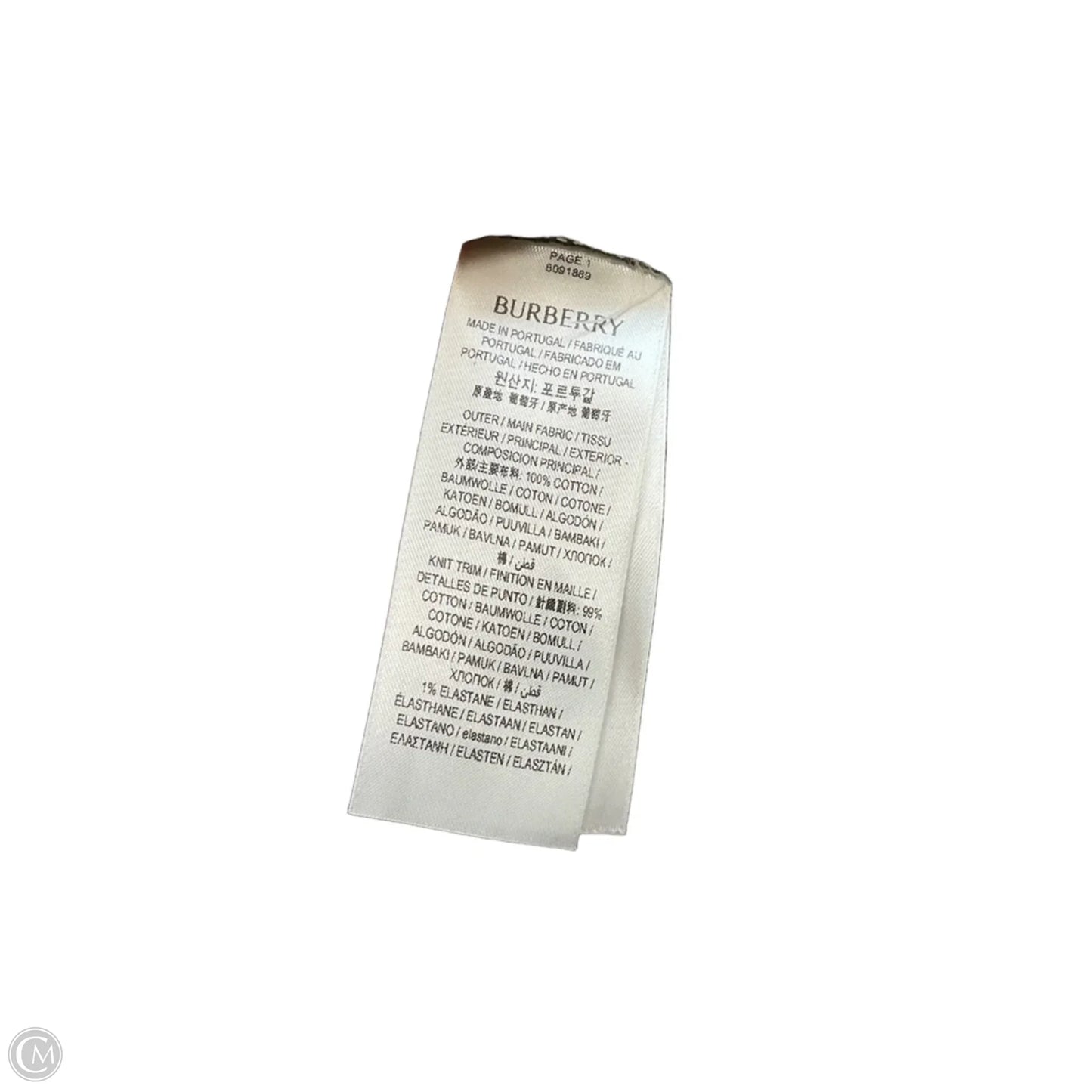 Top Long Sleeve Luxury Designer By Burberry In Brown, Size: Xs