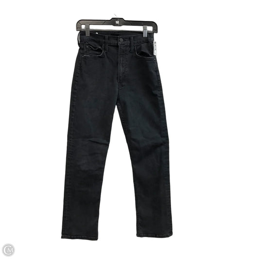 Jeans Straight By Mother In Black Denim, Size: 2