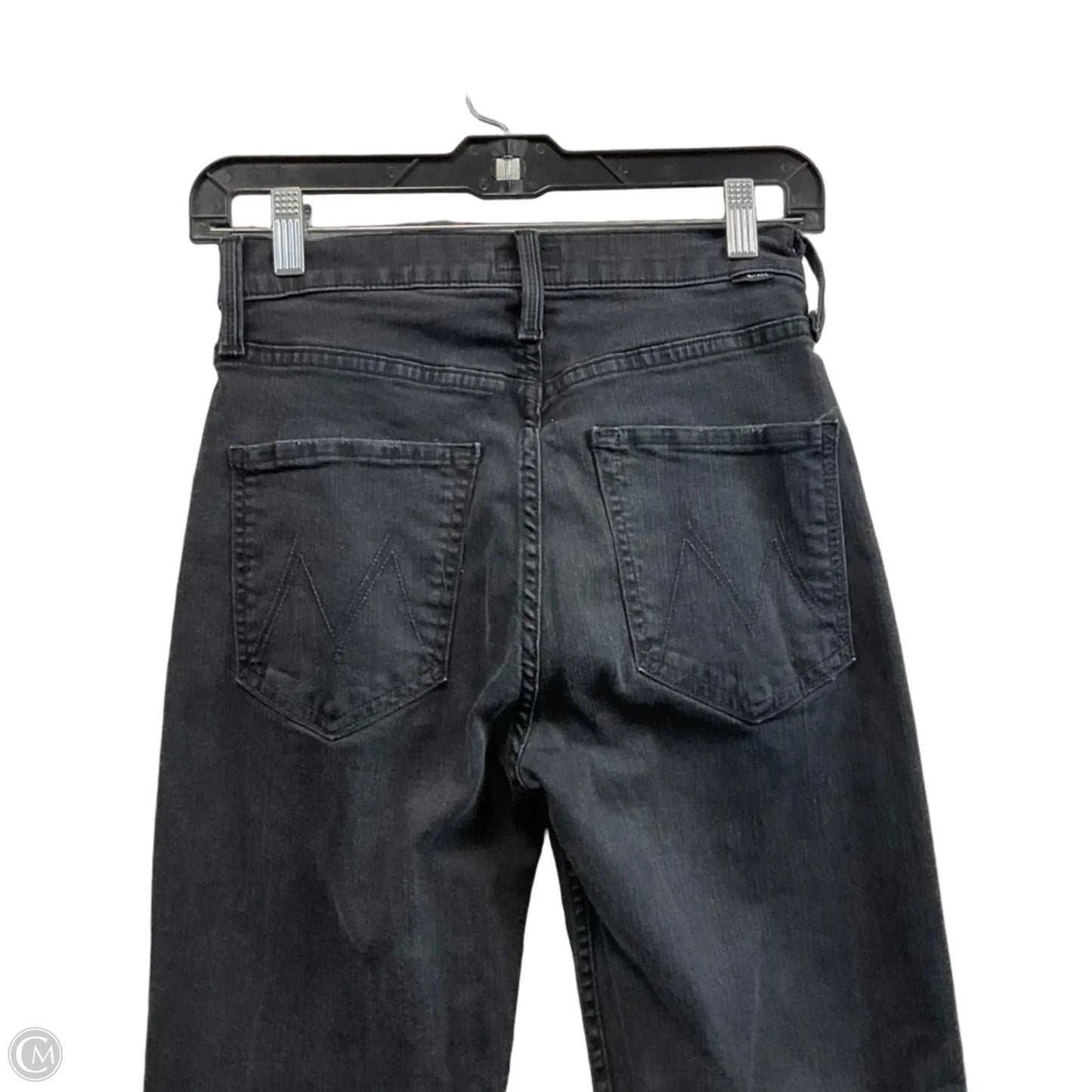 Jeans Straight By Mother In Black Denim, Size: 2