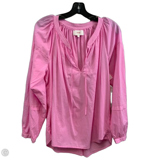 Top Long Sleeve By XIRENA In Pink, Size: M